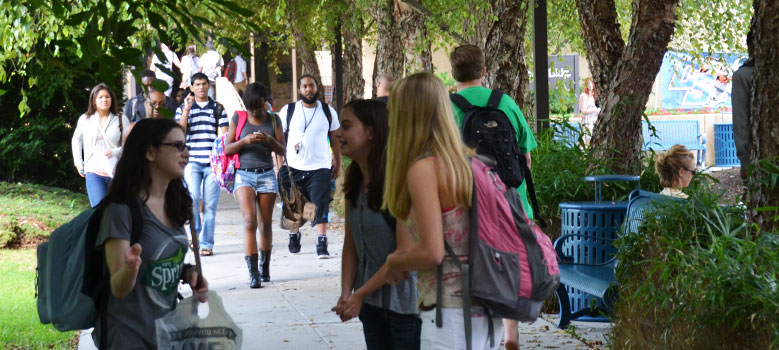 Students on campus